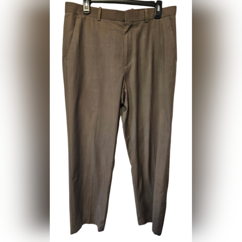 Perry Ellis Classic Fit Brown Dress Pants Men's Size 34 x 30